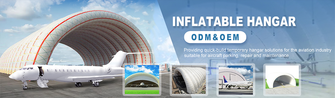Providing quick-build temporary hangar solutions for the aviation industry suitable for aircraft parking, repair and maintenance hangar banner